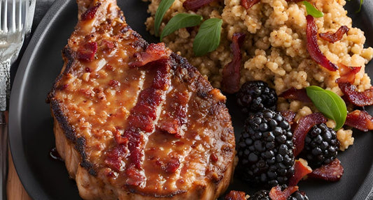 Baked Pork Chops with Maple-Bacon Glaze